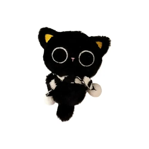 MDH Cute FLUFFY Черный Кот Charm Plush Pendant 11,5 см Длина Тела