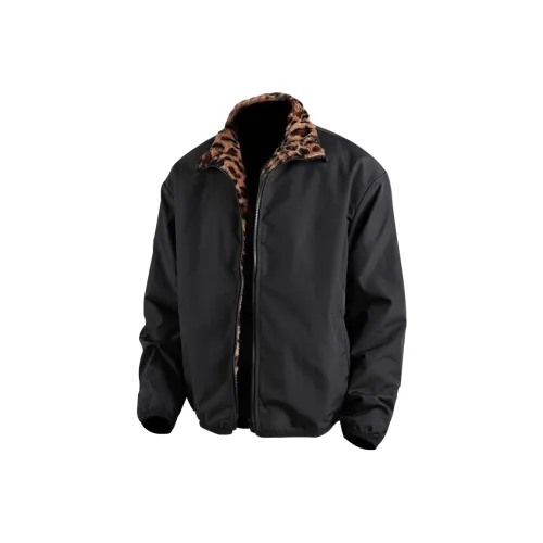 W9H2 Черный Леопардовый принт Двусторонний Унисекс Бейсбольные Джерси