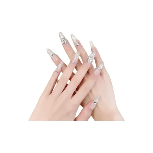 LIANJING [Полумесяц] Nail Art Съемный 30MM False Nail Овал MID Длина