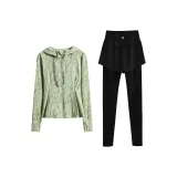 Set (Кардамон Зеленое Пальто + Черные Штаны)