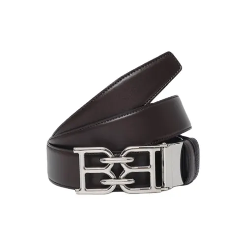 BALLY Ремни из коровьей кожи Мужской Кофе Черный Ширина 3,5 см