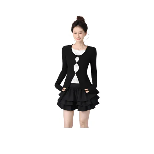 HTHK Черный Женский Трикотаж