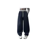 Темно-синие штаны с флисовой подкладкой