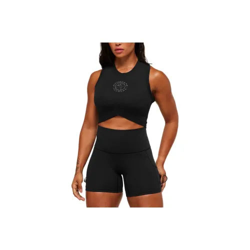 GYMSHARK Черный Женские Спортивные Майки без Рукавов