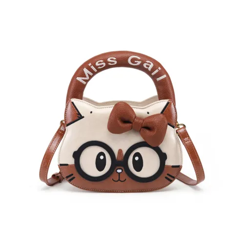 MISS GAIL Синтетическая кожа Одно плечо Сумка Стандартная Женская Белая и Коричневая