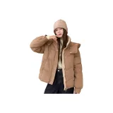 Хаки хлопковый пуховик