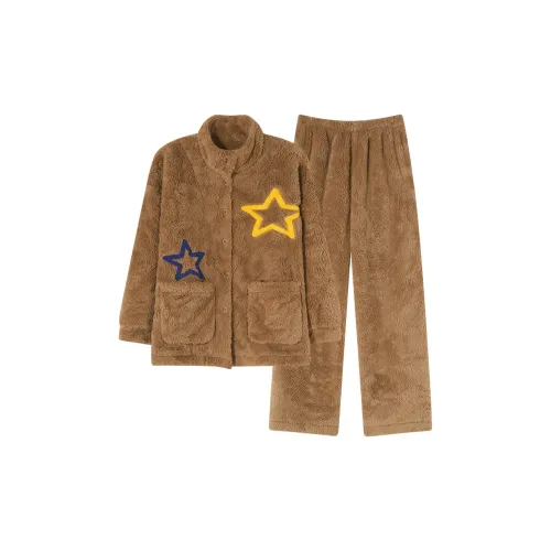 FENTENGCARE Коричневый Женские Пижамные Комплекты