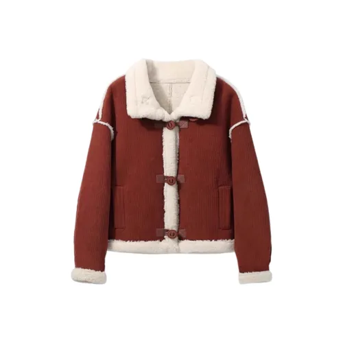 JOPPTI Бордовый Женские пуховики