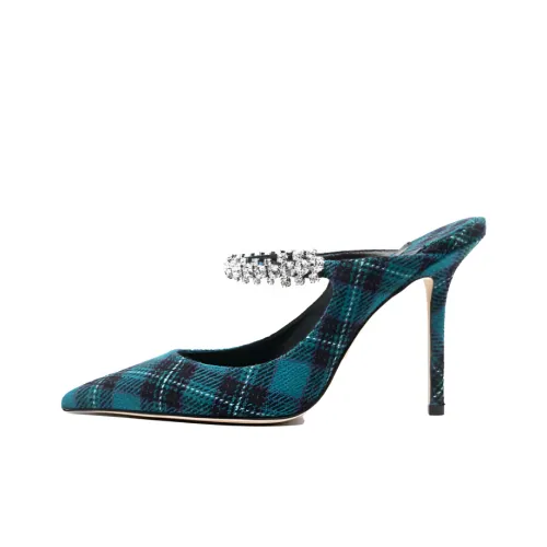 Jimmy Choo Узкий каблук Высокие каблуки 10 см Женские Синий