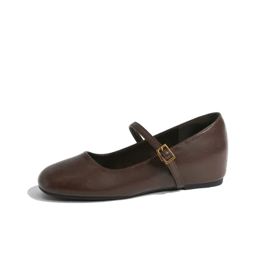 YAFEI XUANYU Без подкладки Обувь 4CM Женская Коричневая