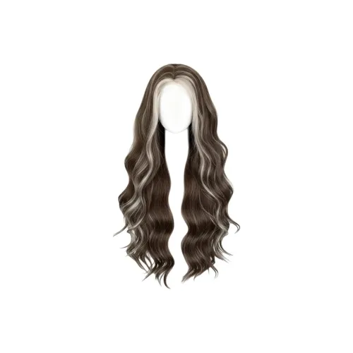 YOUXI Meigao Женские Маленький Кружево Американский Стиль Азиатский Стиль Серо-золотой Балаяж Длинные волнистые