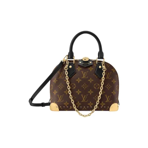 LOUIS VUITTON AlmaTrunk Монограмма Покрытый холст с коровья кожа Сумка Маленькая Женская Коричневая