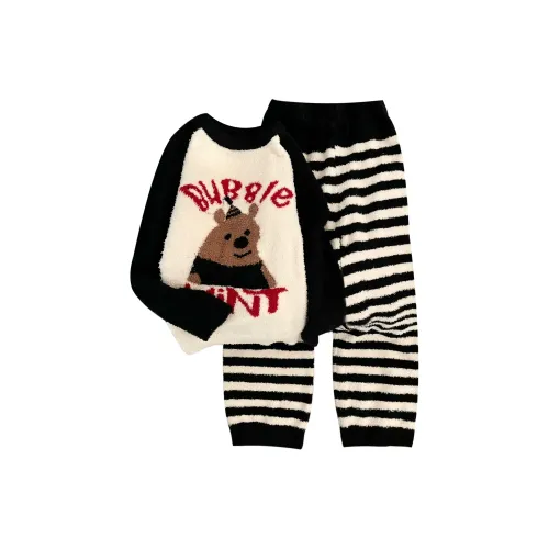 YUNPO Полосы Медвежонок Пижамный комплект для женщин