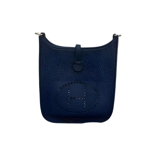 HERMES Сумка через плечо из коровьей кожи мини женская синяя