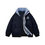 Темно-синий [Воротник-стойка, городской, минималистичный]