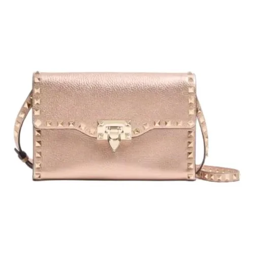 Valentino Garavani Телячья кожа Сумка через плечо Маленькая Женская Телесный Розовый