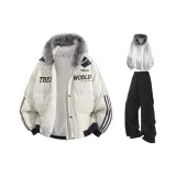 Экрю+Белый Фотиния Серый Свитшот+Светло-Серые Штаны