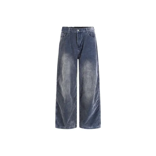 STRANGER LAB Темно-синие джинсы унисекс