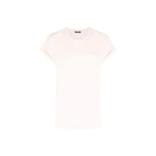 BALMAIN Светло-розовые Женские Т-рубашки