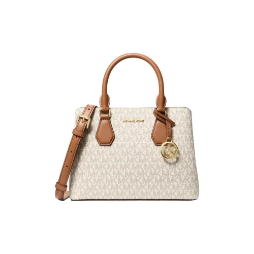 MICHAEL KORS CAMILLE Искусственная кожа Сумка Маленькая Женская Ванильный белый Желудево-коричневый