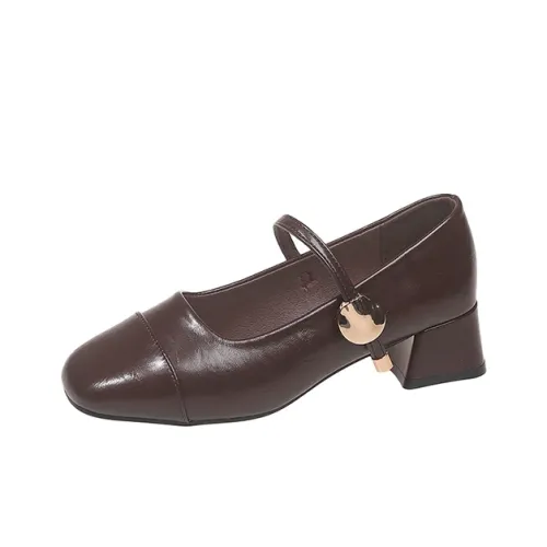 KLJK Грубый каблук Туфли Мэри Джейн Средний каблук Женские