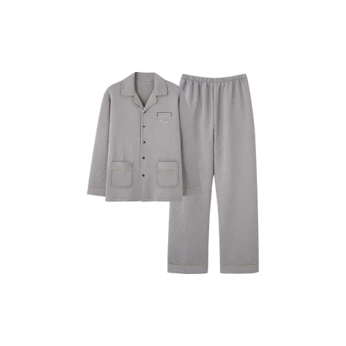 MADALLO Light Gray Men's Pajama Sets