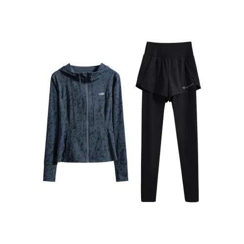 BAISIRONG Фитнес Комплект Зеленый Кардамон С капюшоном Пальто Премиум Дофамин Тренировочный Костюм Для Пилатес Йоги