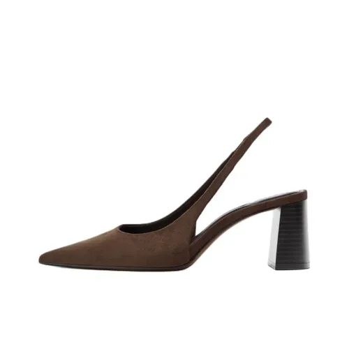 ZARA Collaboration Грубый каблук Высокие каблуки 7,5 см Женские Коричневый