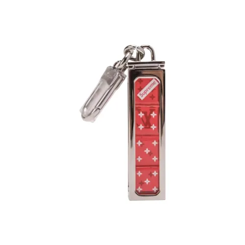 LOUIS VUITTON Silver Брелоки Unisex Red