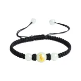 Ночной свет Собака Браслет с бусинами - Кофе Веревка