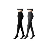 [Носки с рисунком "Ступни"] Черный + Темно-серый