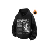 Чёрный Белый [Утолщённый и с флисовой подкладкой]