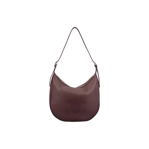 CELINE Телячья кожа Сумка через плечо Женская Бордовый