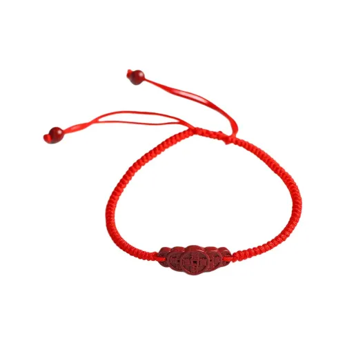 OUKANG Браслет с шнурками из киновари Унисекс