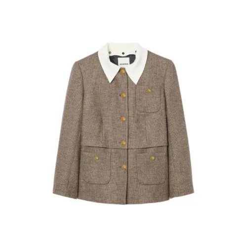 Sandro Коричнево-желтые женские куртки