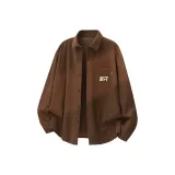 [Spring Autumn Thin] Кофейный (Наклонный Логотип на груди)