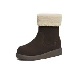 Тёмный кофейный/бежевый (искусственная шерсть, подкладка)