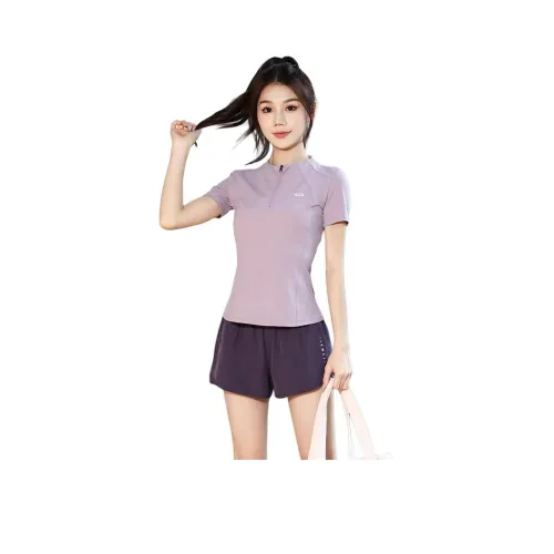 WANTINGDINUO Фитнес Комплект Быстросохнущий Топ и Эластичные HIGH RISE Шорты Женские 2-Предметный Комплект