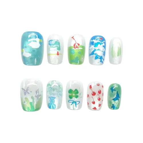 Suiyiie Полуручная искусственная ногтевая пластина Короткий LADDER Ультра Короткий LADDER Kite Flying Однотонный