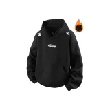 Чёрный Белый [Утолщённый и с флисовой подкладкой]