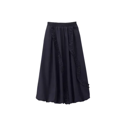 Giordano Повседневный Длинный Юбка Женские