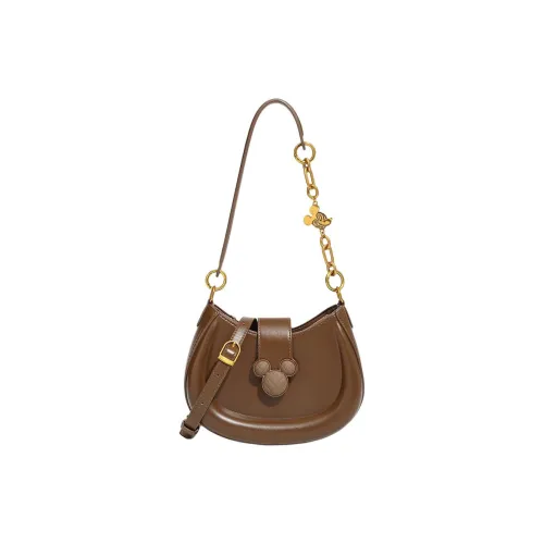 Disney Mickey ПУ (полиуретан) Сумка через плечо Маленькая Женская Коричневая