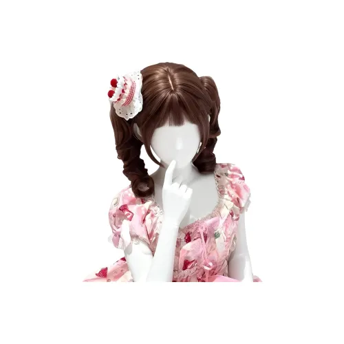 GLUNA Lolita Roman Volume Shao Luo Два Дименсиональная Женская Перука Тигриный Рот Нижняя Заколка Повседневный Полный Набор Волос для Головы