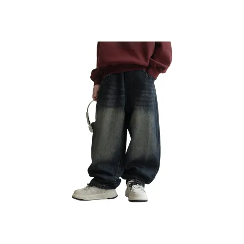 The panda is round Джинсовый синий KIDS Джинсы