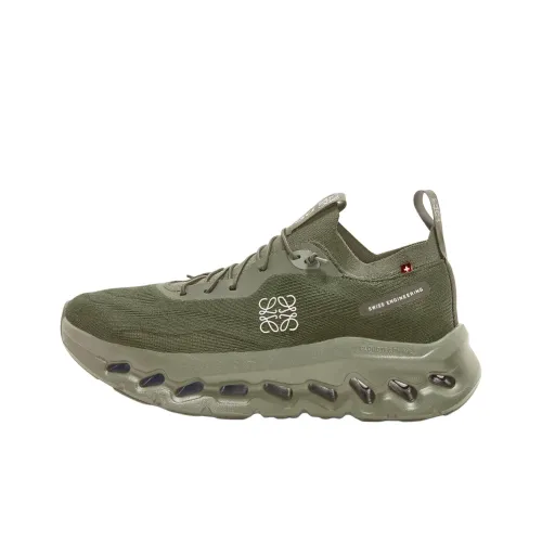 On x LOEWE CLOUDTILT Низкий Топ Повседневная Обувь Женская Армейский Зеленый
