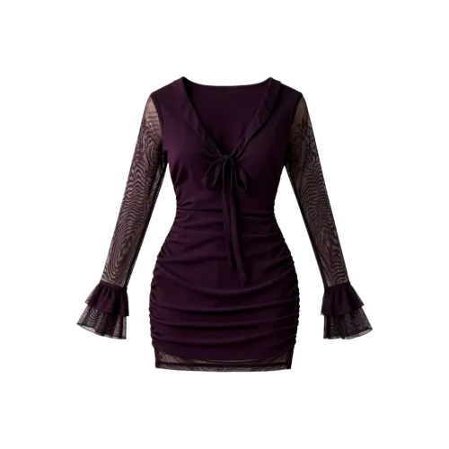 ONEPASS Длинное платье с длинными рукавами женское