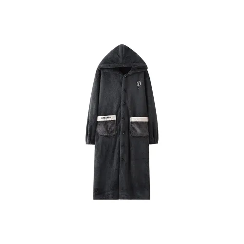 CAOBENCHUSE Темно-серый Мужской Банные халаты