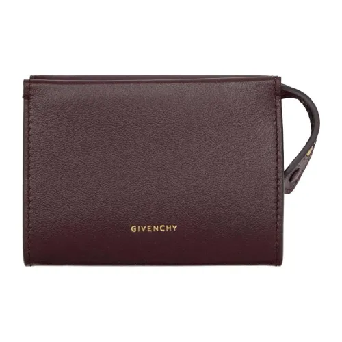 GIVENCHY Телячья кожа Держатель для карт Женский Бордовый Красный