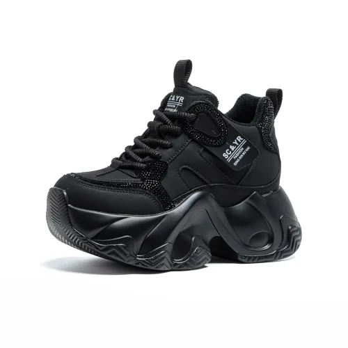 WEIMEIZHIMI Термические Увеличивающие Высоту Высокие Кроссовки с Толстой Подошвой Женские