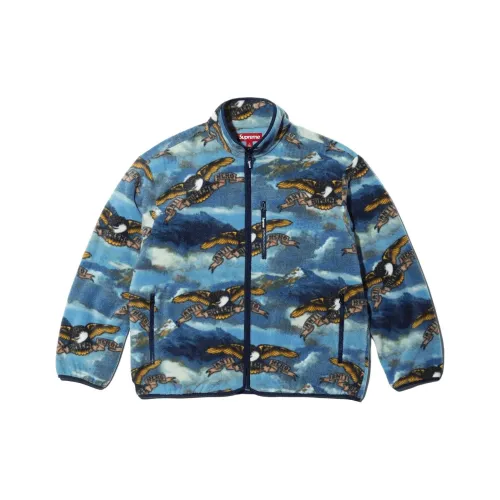 Supreme x ANTIHERO Fw25 WEEK12 Флис Куртка Бархат Feel Пальто Унисекс